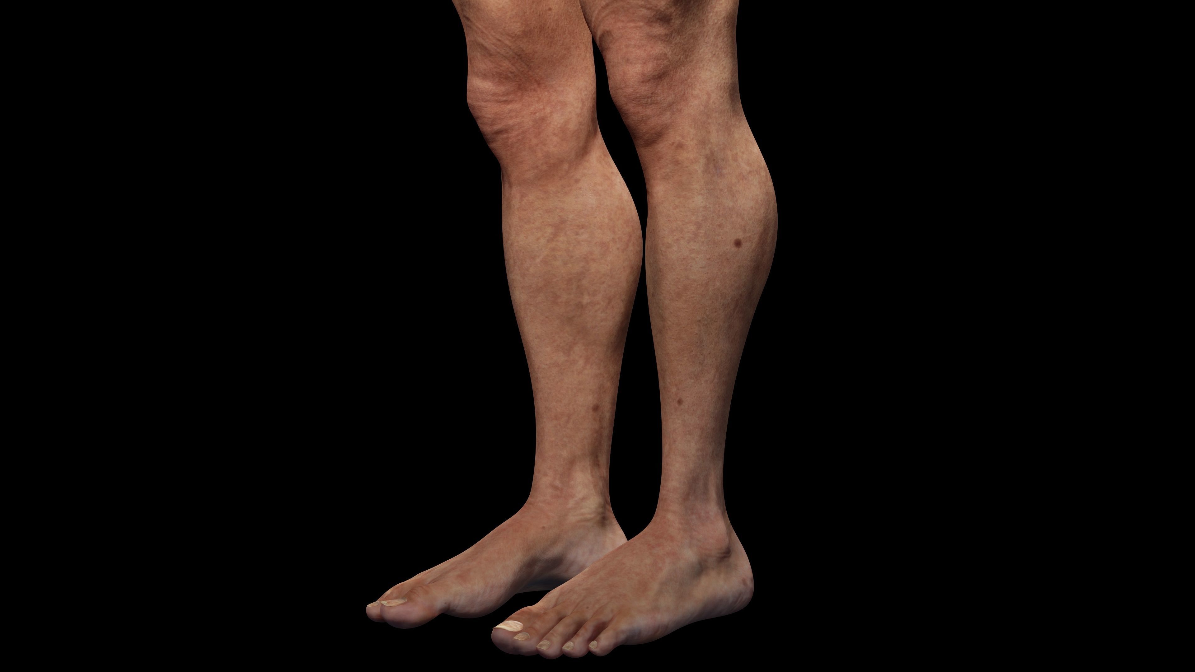 Realistic Old Man Low-poly 3D model_10