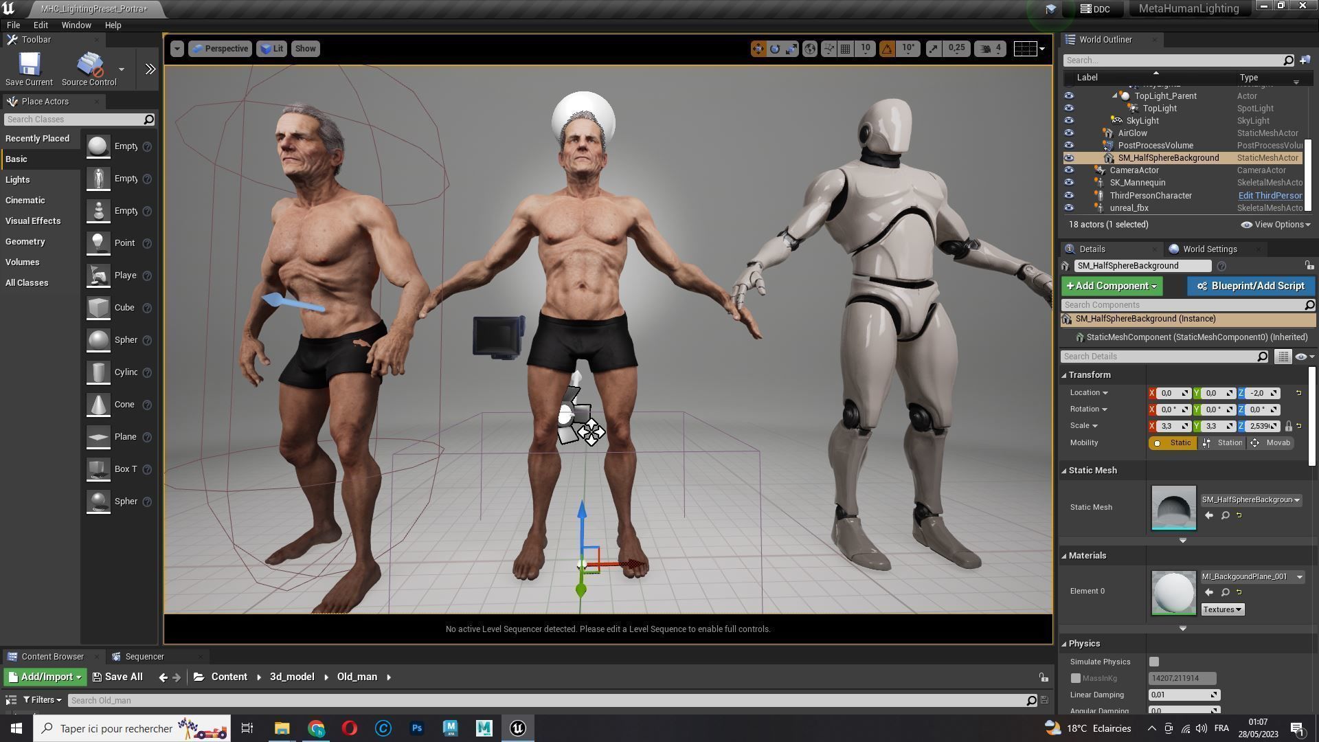 Realistic Old Man Low-poly 3D model_25