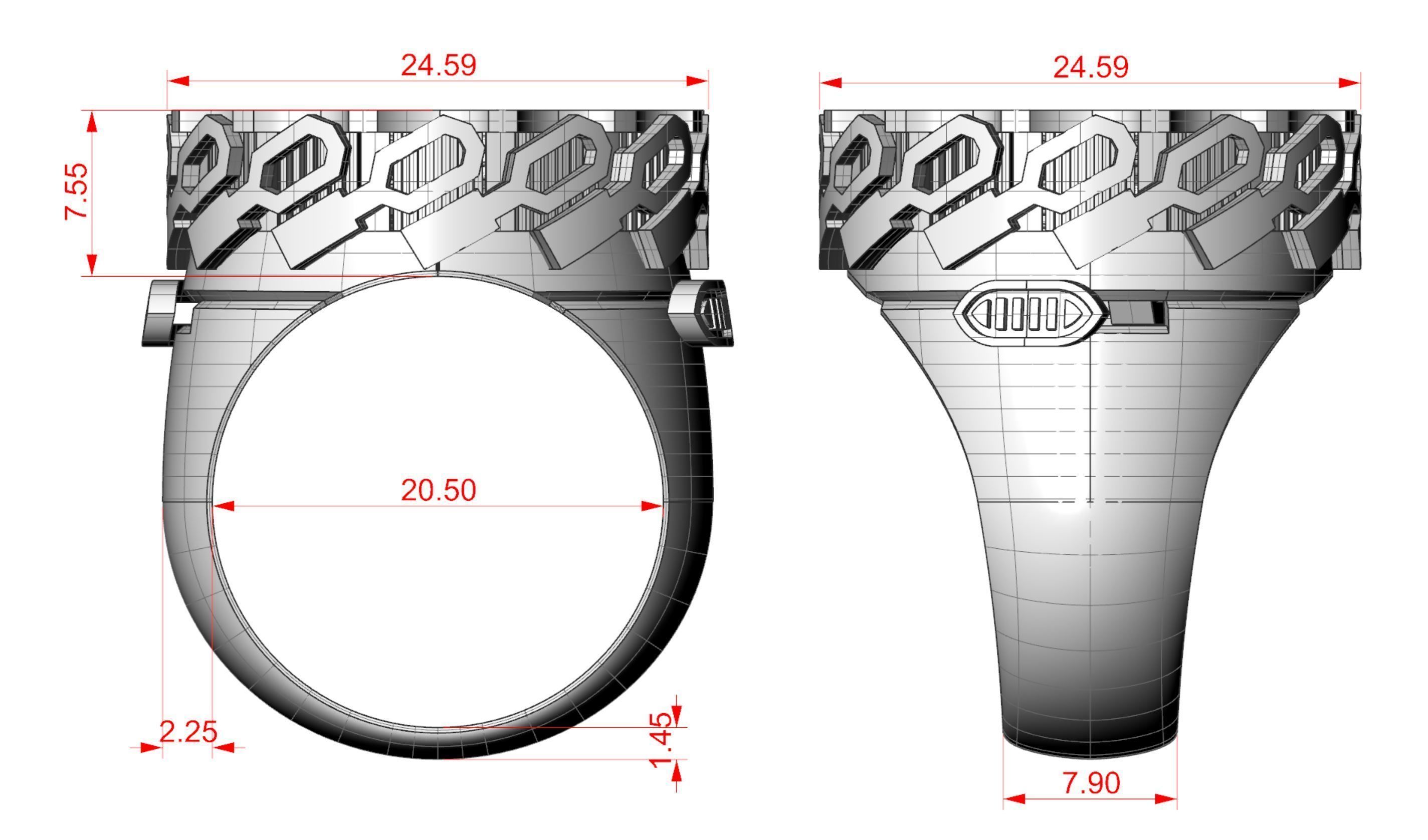 Dynamic mechanical ring 3D print model_12