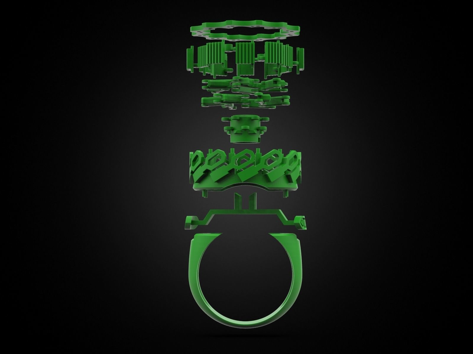 Dynamic mechanical ring 3D print model_10