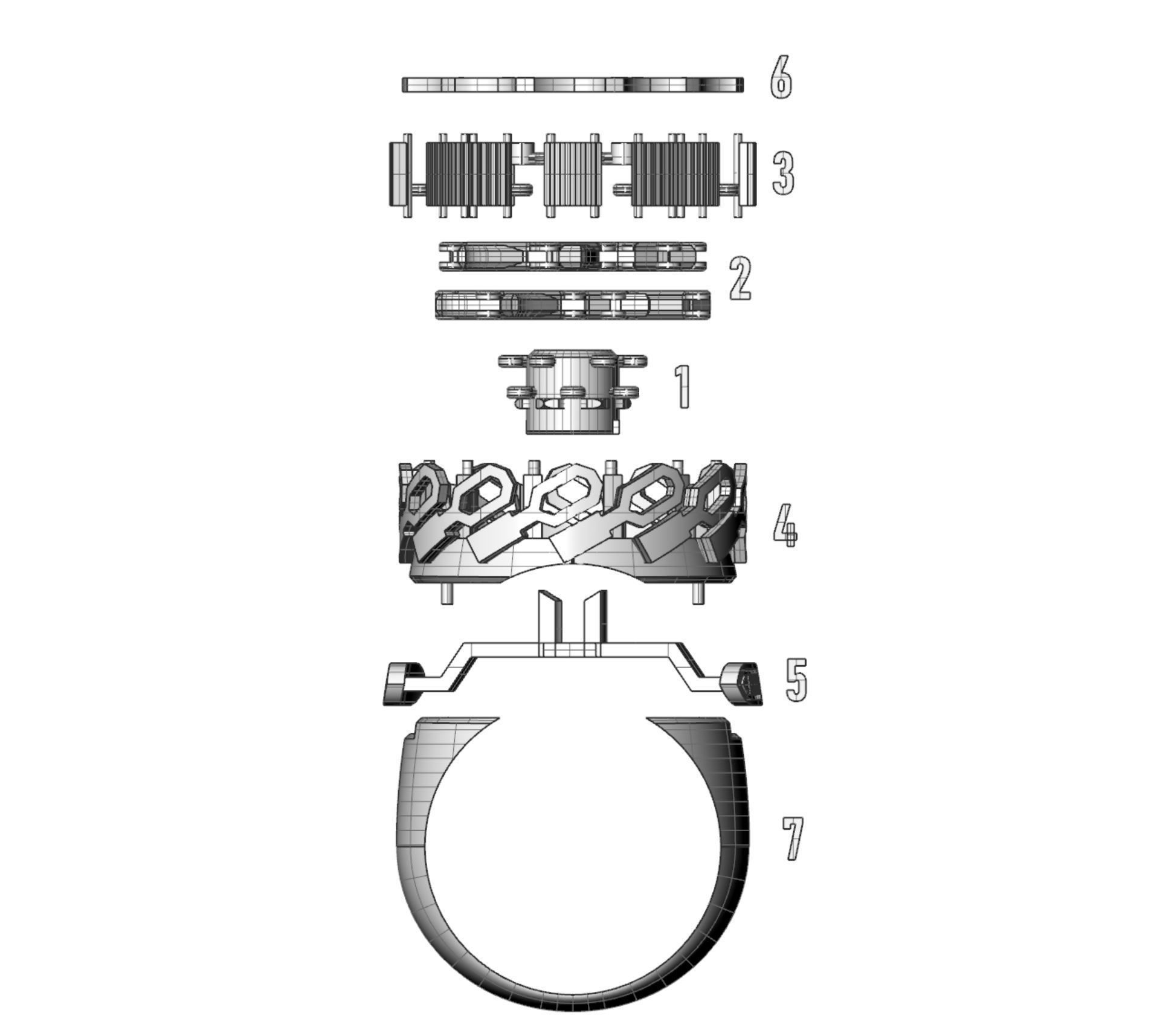 Dynamic mechanical ring 3D print model_13