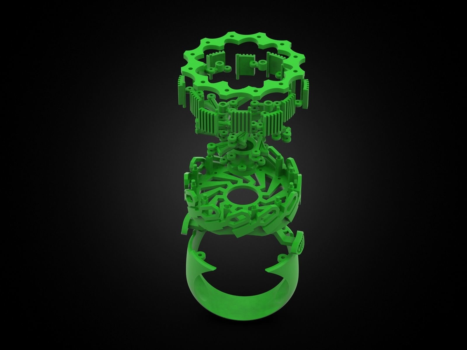 Dynamic mechanical ring 3D print model_11