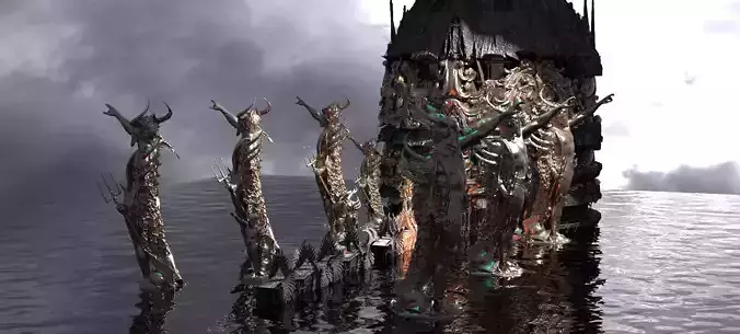 Ocean Master Tower Base City Kit bash pantheon