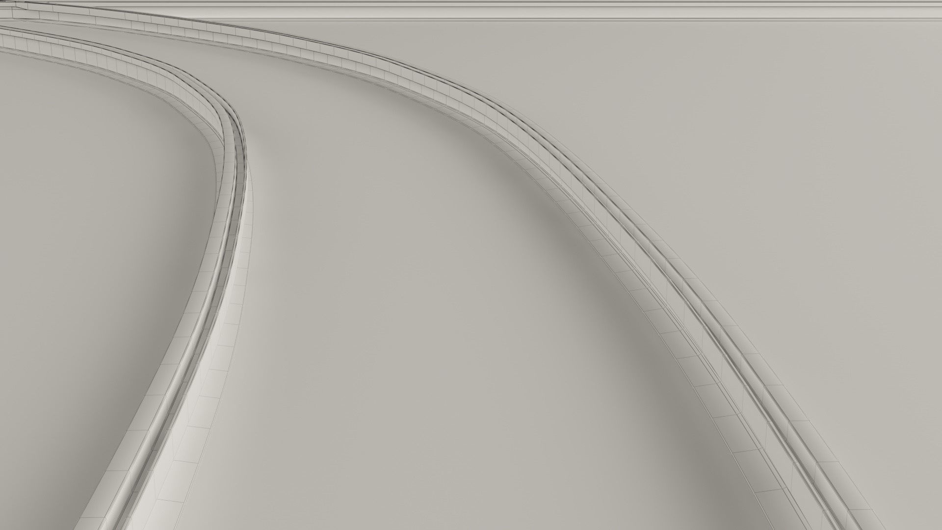 Collection of Tram Rails Elements 3D model_16