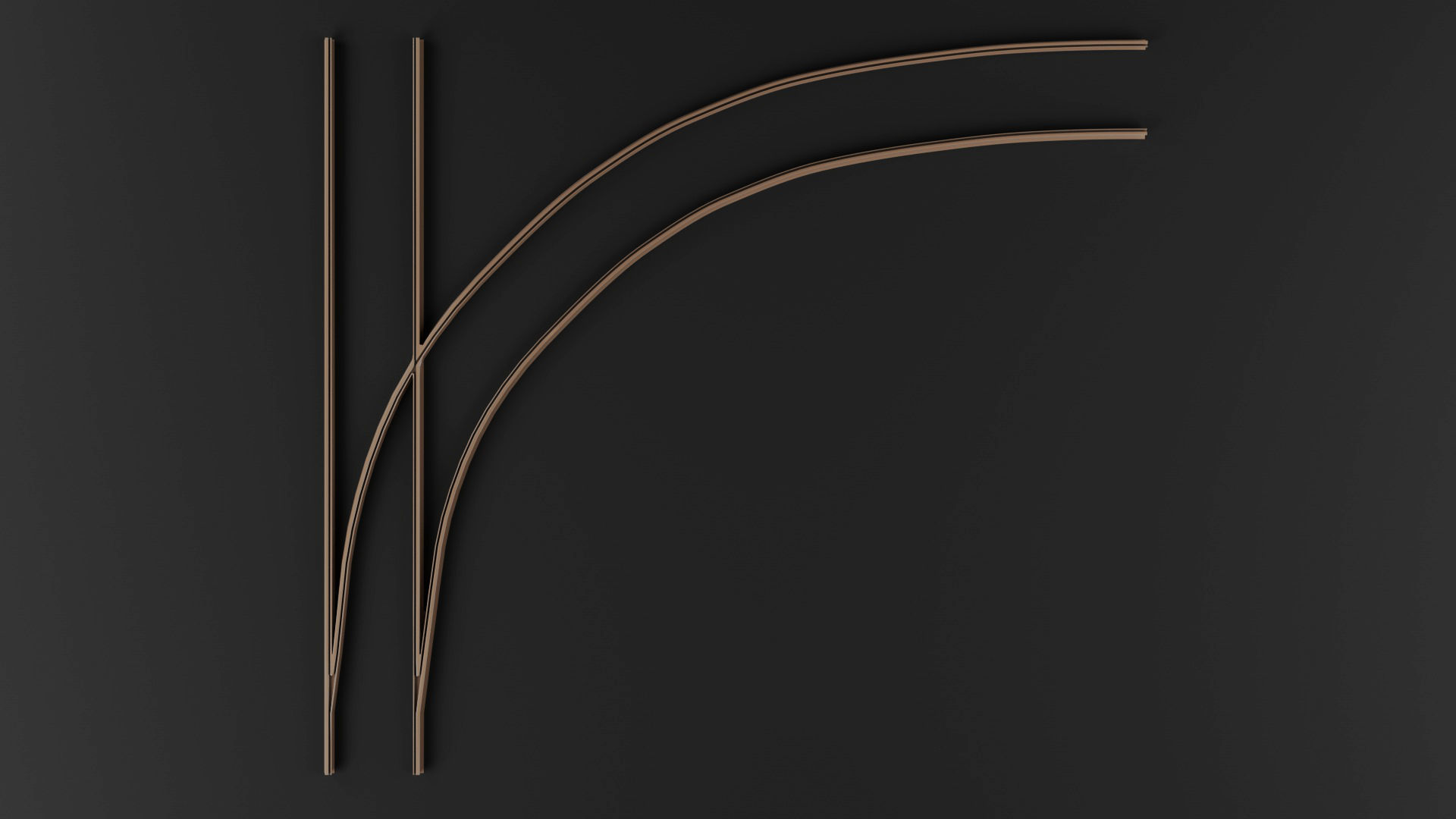 Collection of Tram Rails Elements 3D model_17