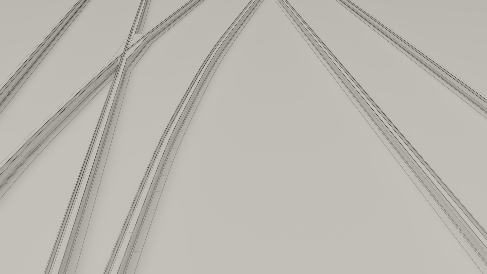 Collection of Tram Rails Elements 3D model_11