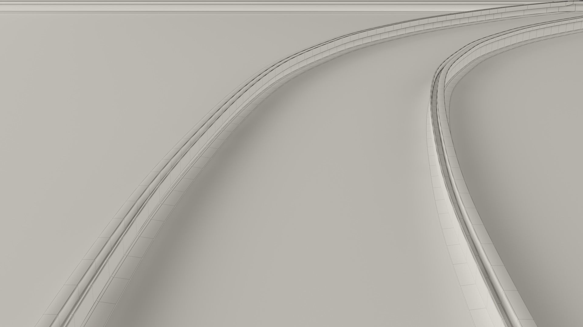 Collection of Tram Rails Elements 3D model_18