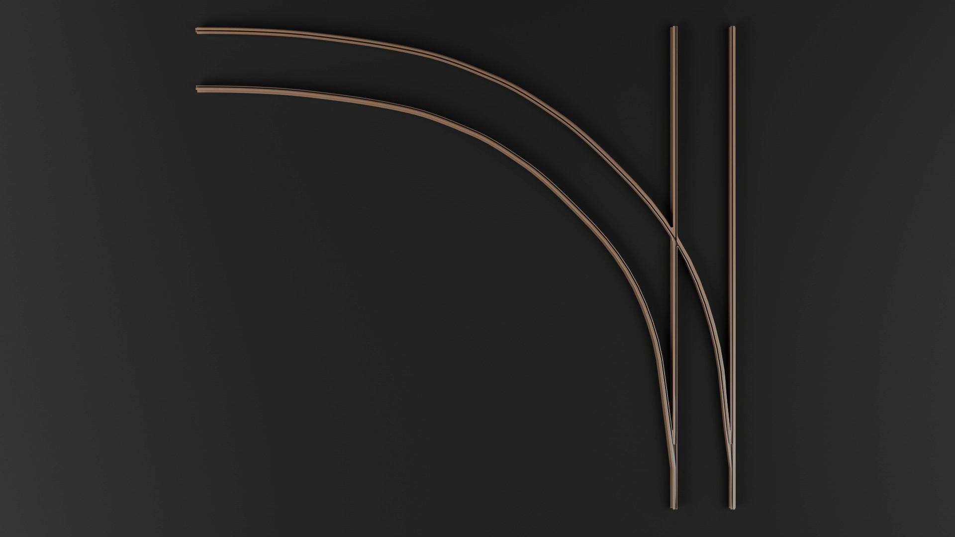Collection of Tram Rails Elements 3D model_15