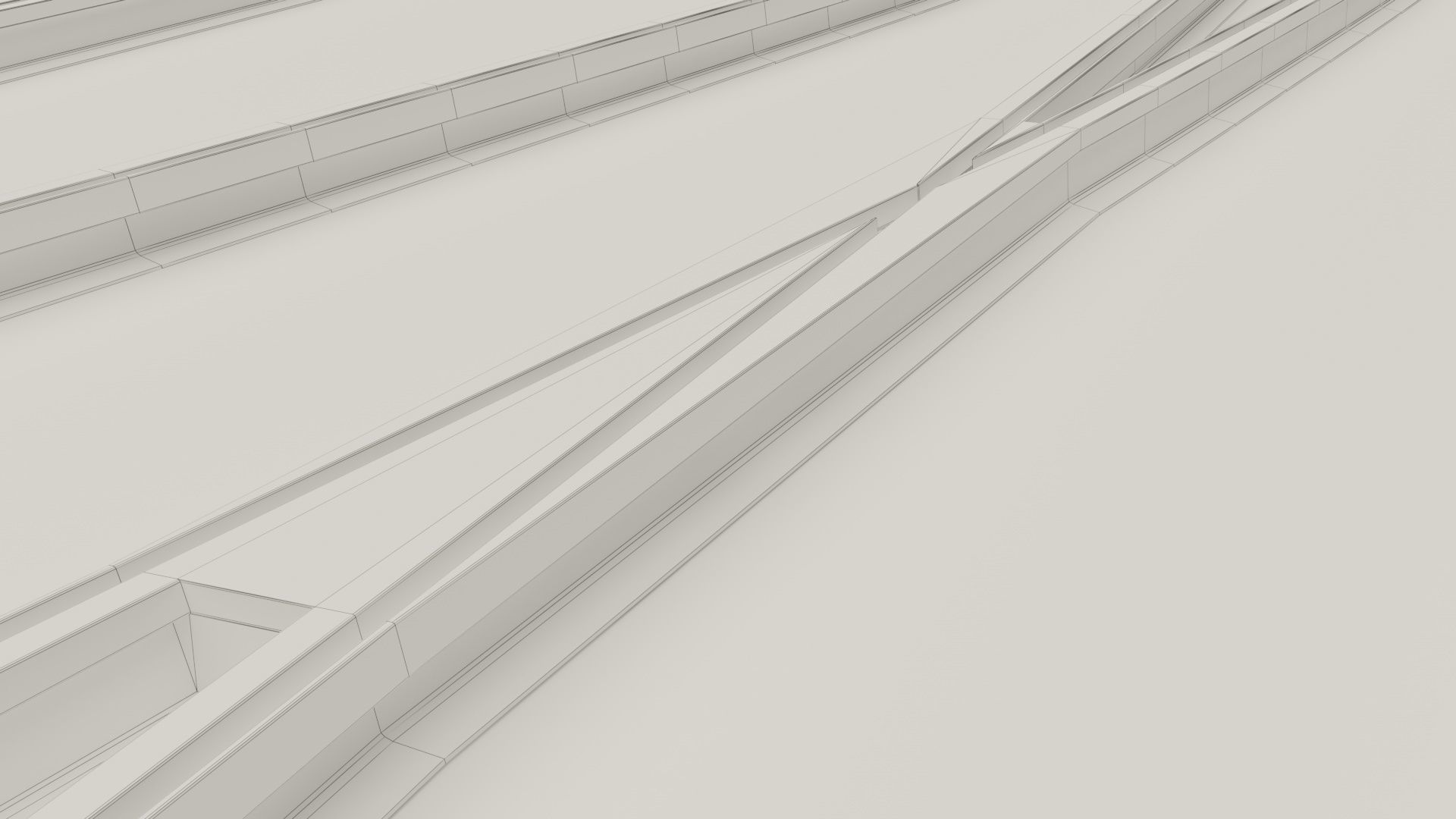 Collection of Tram Rails Elements 3D model_23