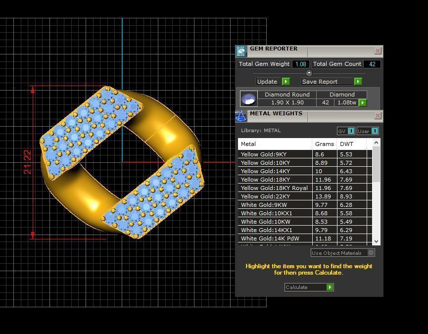 Cuban link - Diamond 3D model_4