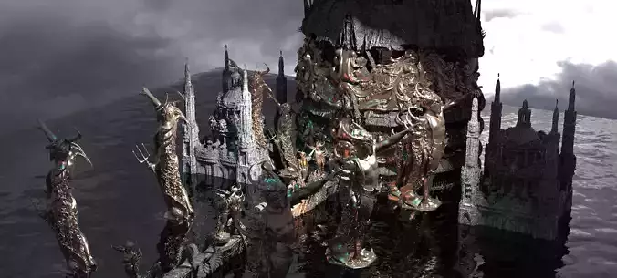 Ocean Master Tower Base City Kit bash pantheon 2 