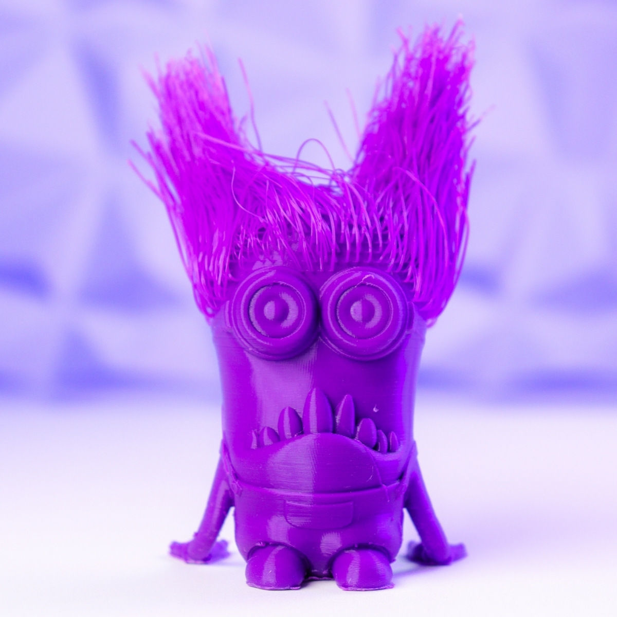 EVIL MINIONS WITH HAIR KEYCHAIN PURPLE MINION 3D print model_4