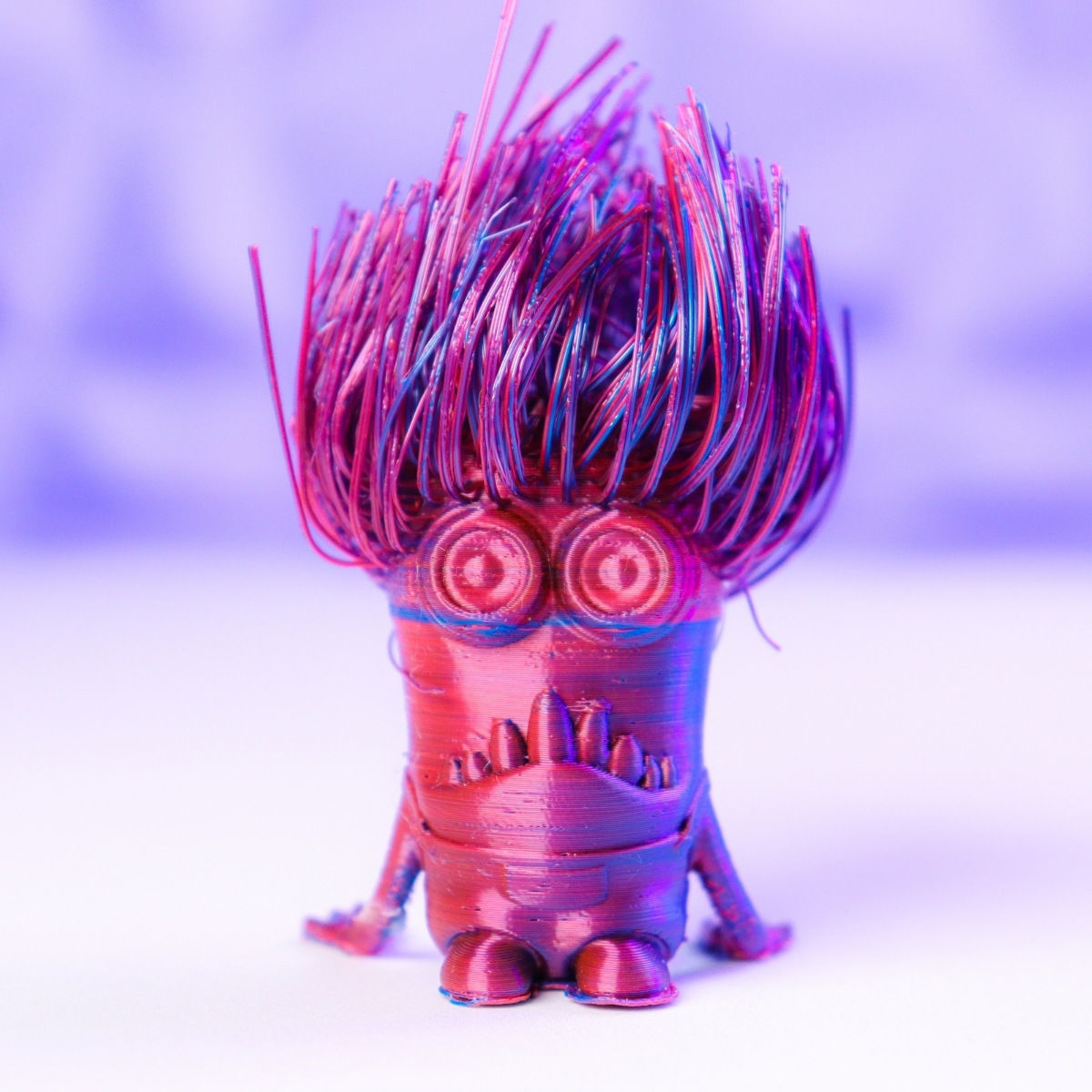 EVIL MINIONS WITH HAIR KEYCHAIN PURPLE MINION 3D print model_5
