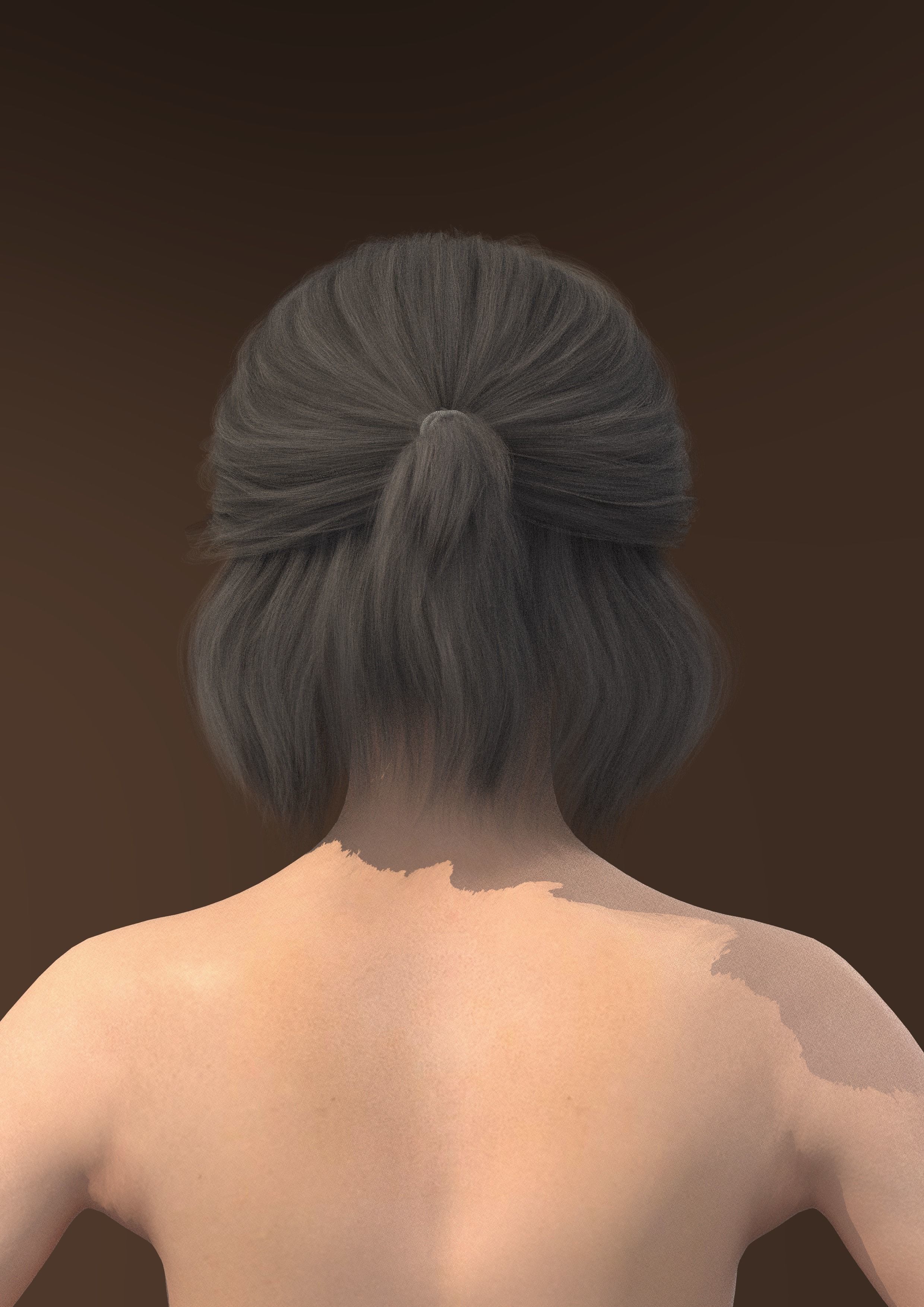 Short hair 008-FV2 for Yuna-FV2 3D model from 3DClo Software 3D model_3