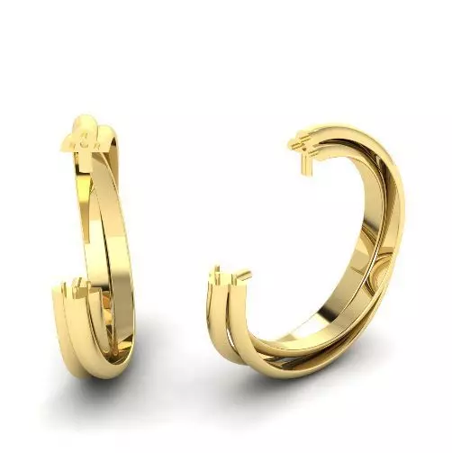 Earrings in the form of a half ring Model 1931 3D print model
