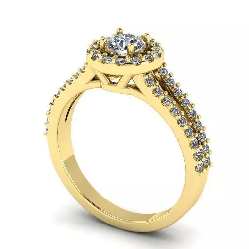 Solitare ring Model 1953 3D print model