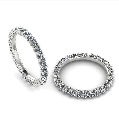 Ring with one row of stones Model 1946 3D print model_1