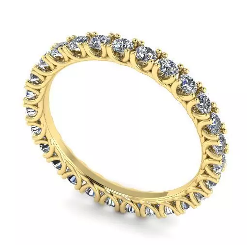 Ring with one row of stones Model 1946 3D print model_0