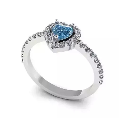 Heart stone ring Model 1963 3D print model