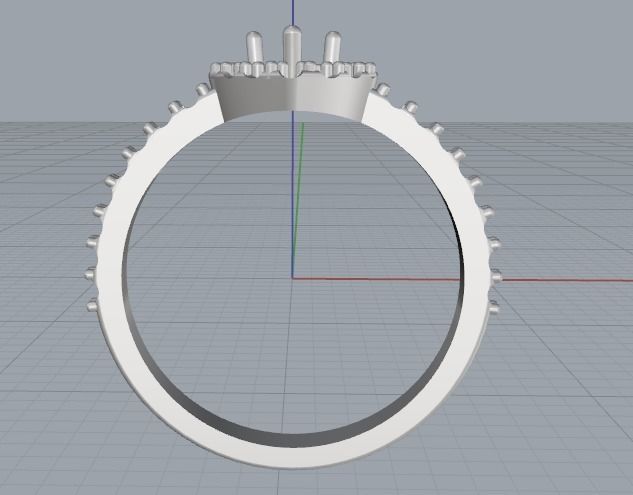Heart stone ring Model 1963 3D print model_3