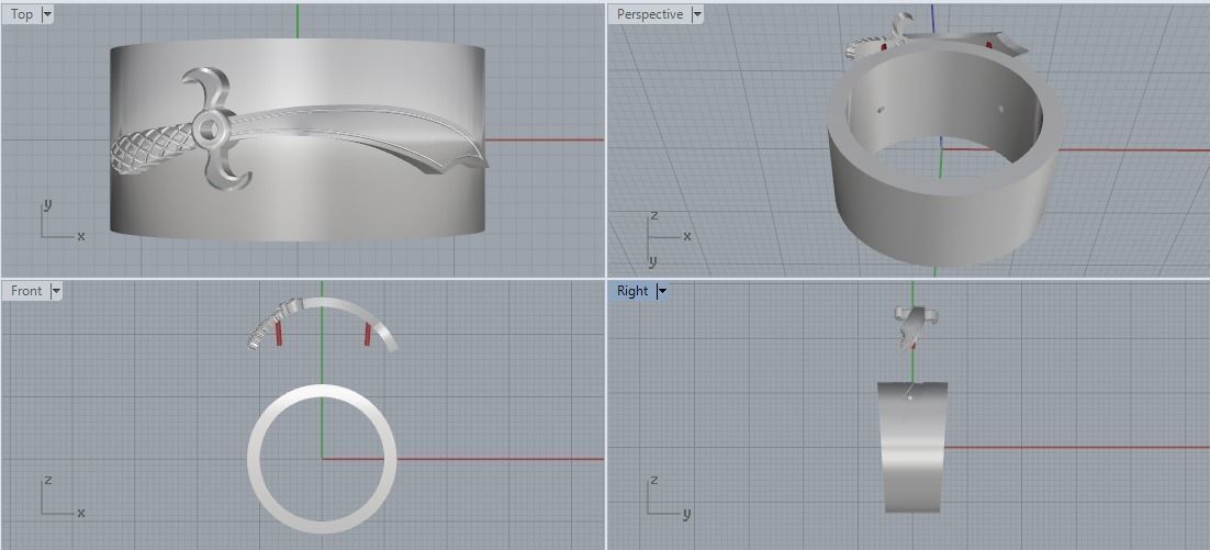 Knife ring Model 1961 3D print model_5