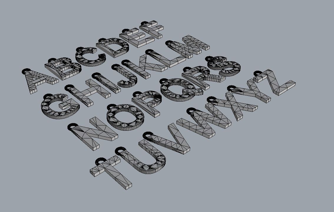Alphabet 26 Letters Pendants - 10mm 3D print model_9