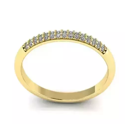 Ring with two rows of stones Model 1957 3D print model