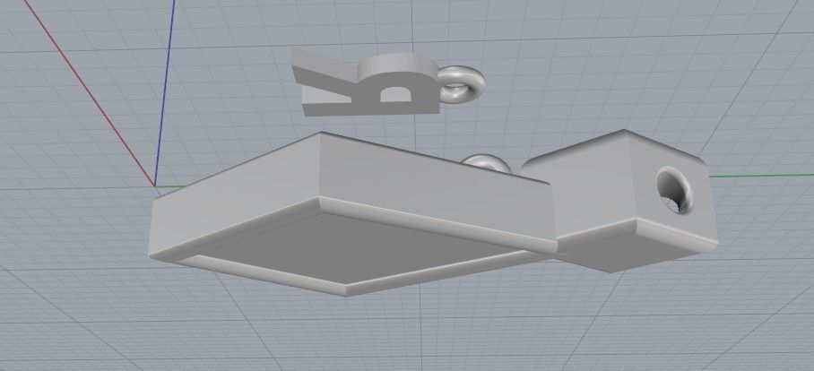 Pendant with the letter R Model 1981 3D print model_4