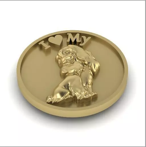 Dog pendant Model 1976 3D print model