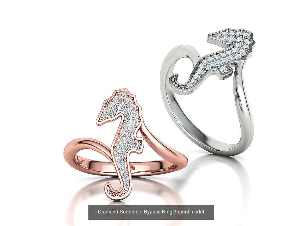 Seahorse Ring and Necklace Collection with discount _7