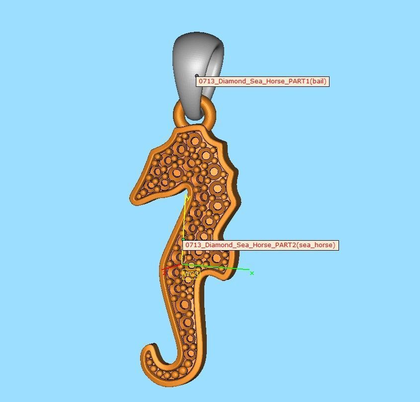 Seahorse Ring and Necklace Collection with discount _41