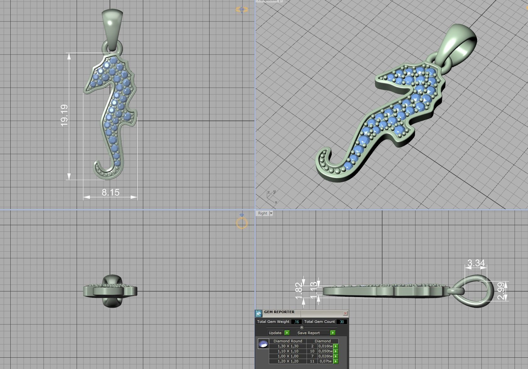 Seahorse Ring and Necklace Collection with discount _38