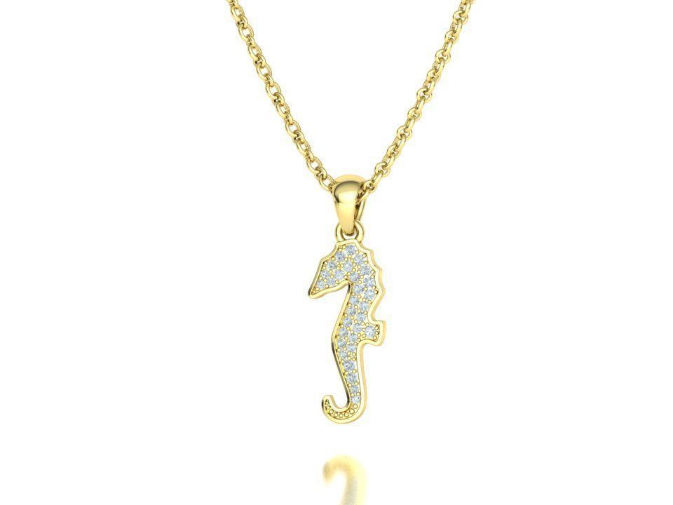Seahorse Ring and Necklace Collection with discount _31