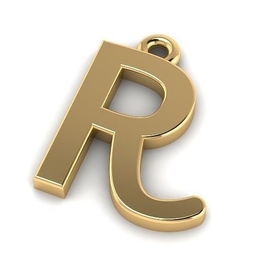 M Shaped R Pendant in the shape of the letter R Model 2015 3D model 3D printable ...