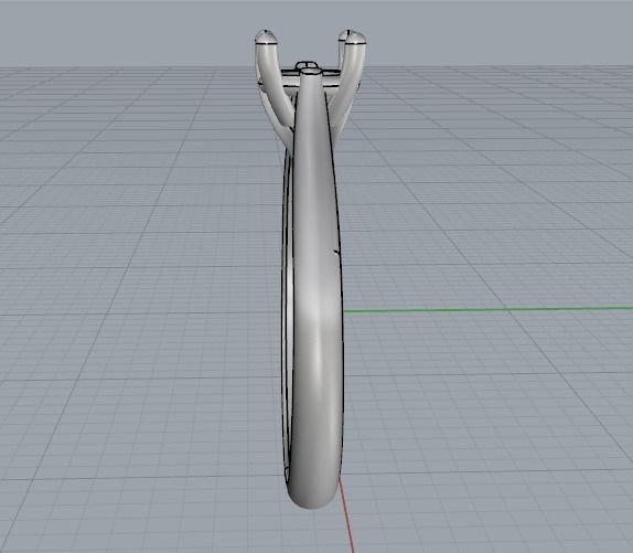 Solitare ring Model 2002 3D print model_4