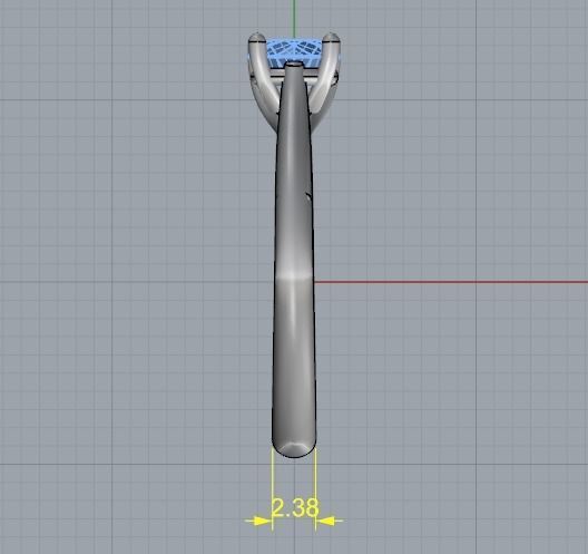 Solitare ring Model 2002 3D print model_6
