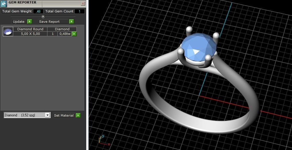 Solitare ring Model 2002 3D print model_8