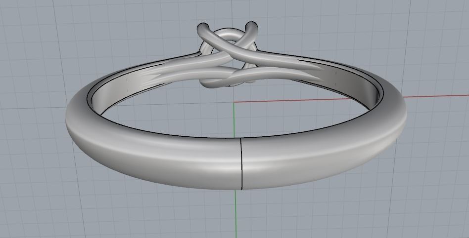 Solitare ring Model 2002 3D print model_2