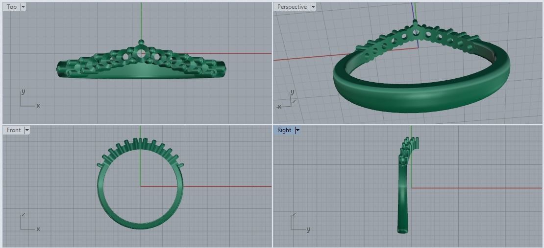 Arrow ring Model 2000 3D print model_5