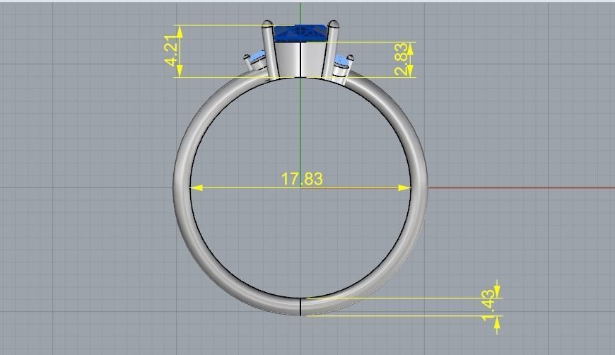 Oval stone ring Model 2034 3D print model_7