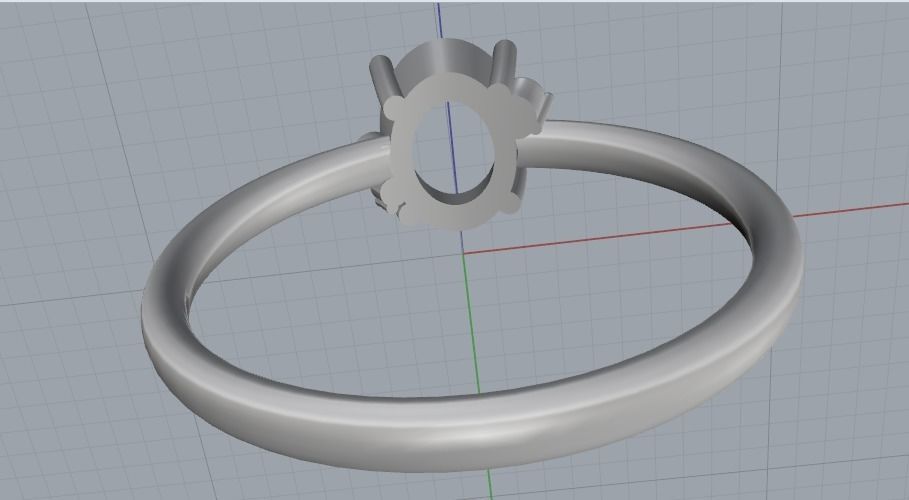 Oval stone ring Model 2034 3D print model_6