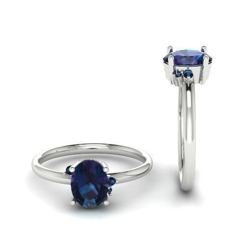 Oval stone ring Model 2034 3D print model_2