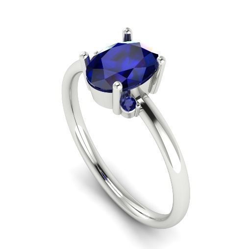 Oval stone ring Model 2034 3D print model_1