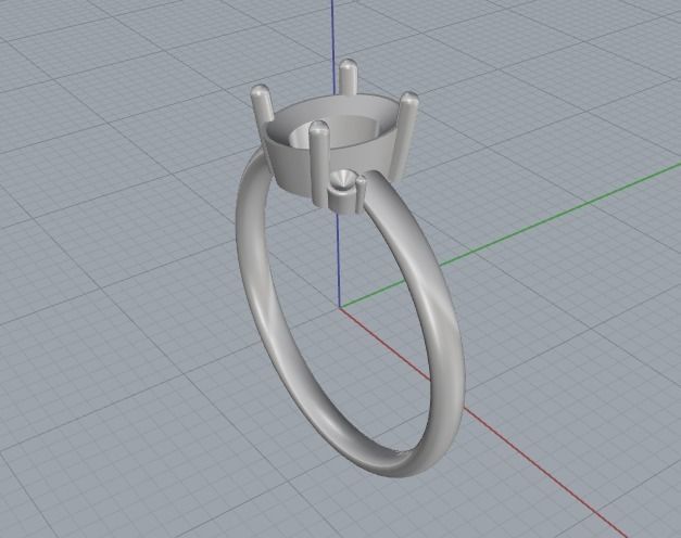 Oval stone ring Model 2034 3D print model_5