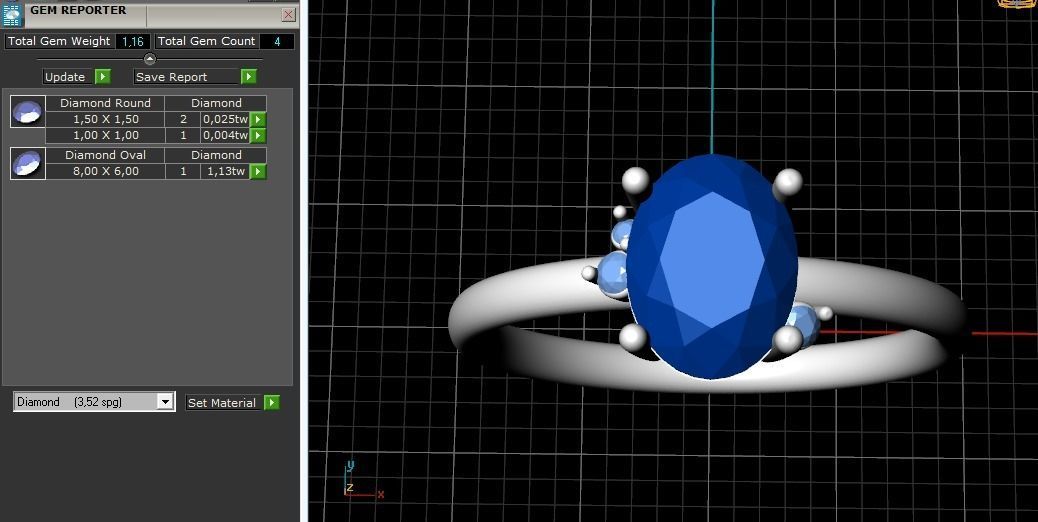 Oval stone ring Model 2034 3D print model_10