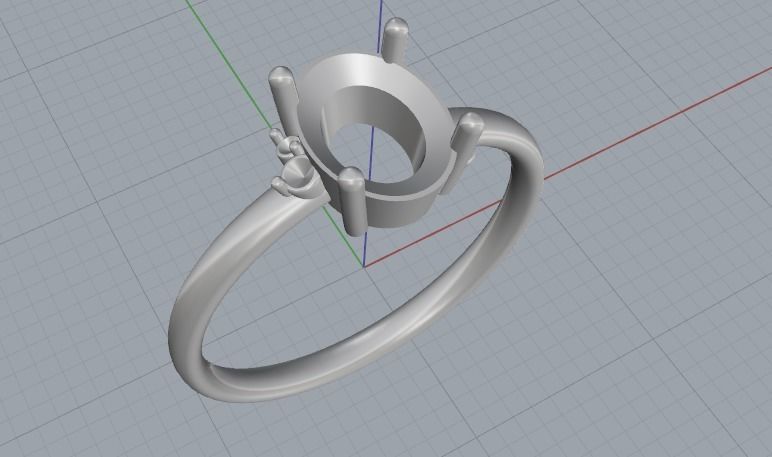 Oval stone ring Model 2034 3D print model_4