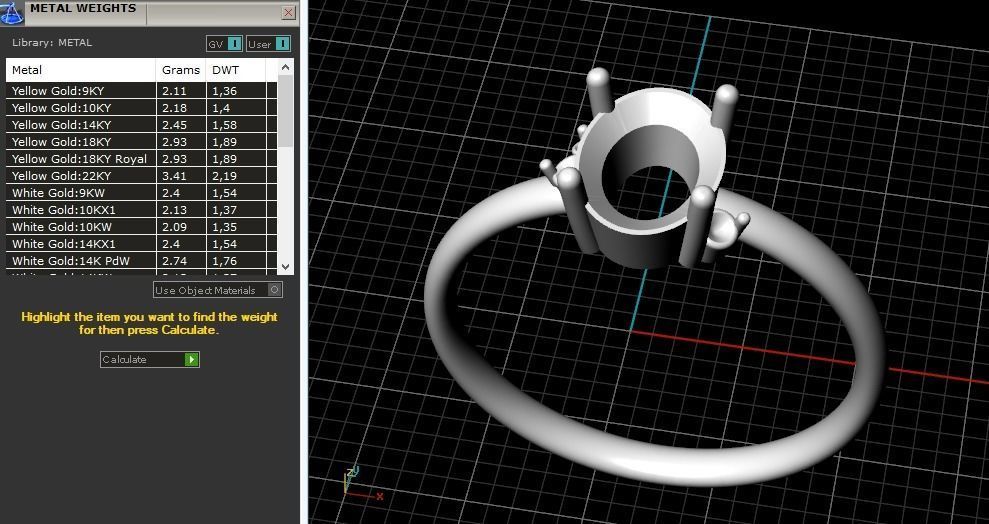 Oval stone ring Model 2034 3D print model_9