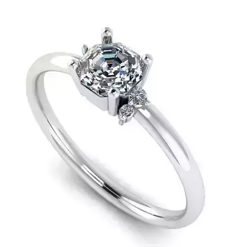 Octagon stone ring Model 2032