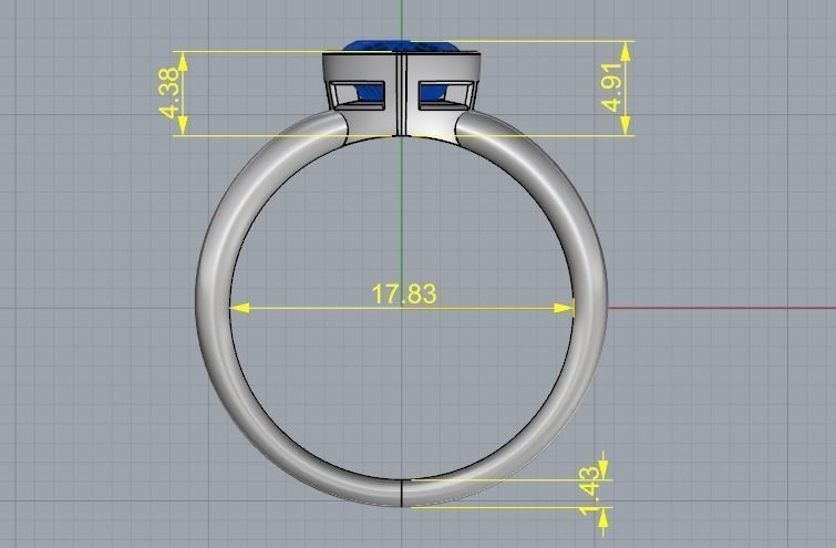 Heart Stone Ring Model 2044 3D print model_6