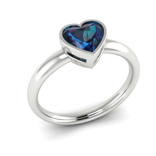 Heart Stone Ring Model 2044 3D print model_1